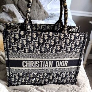Dior Black and Cream Tote Bag